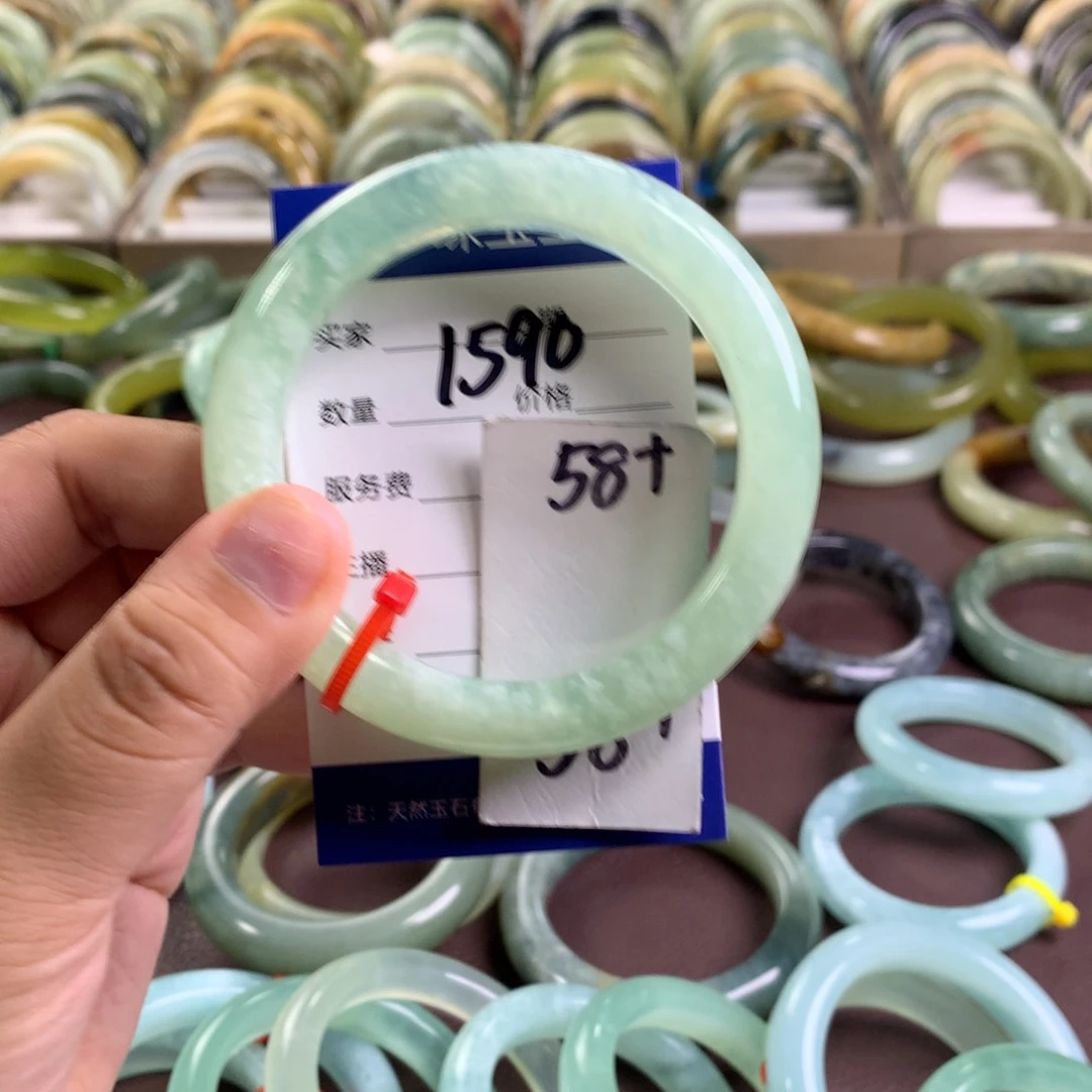 蛇纹石玉未镶嵌手镯1590