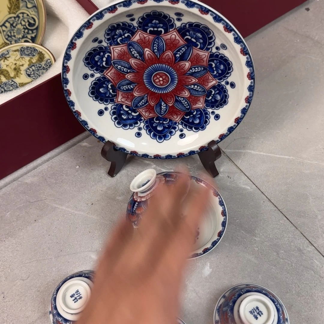橙***酱杯曼陀罗花五件套