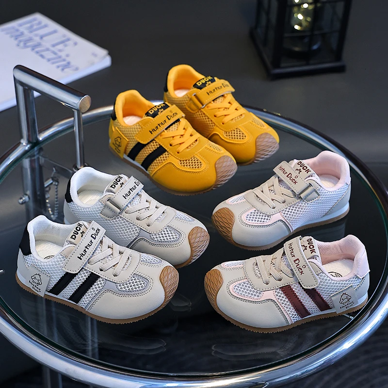 小黄鸭童鞋儿童运动鞋阿甘鞋春夏季男童休闲鞋透气女童德训鞋ins