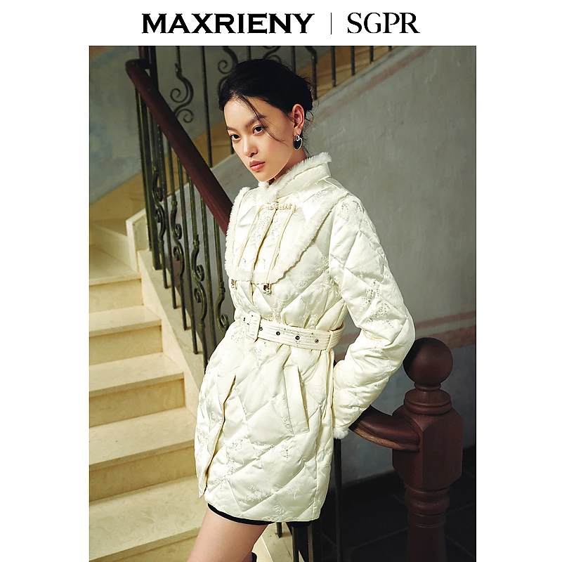 【MR】MAXRIENY贵雅新中式羽绒服盘扣保暖外套冬新款女装