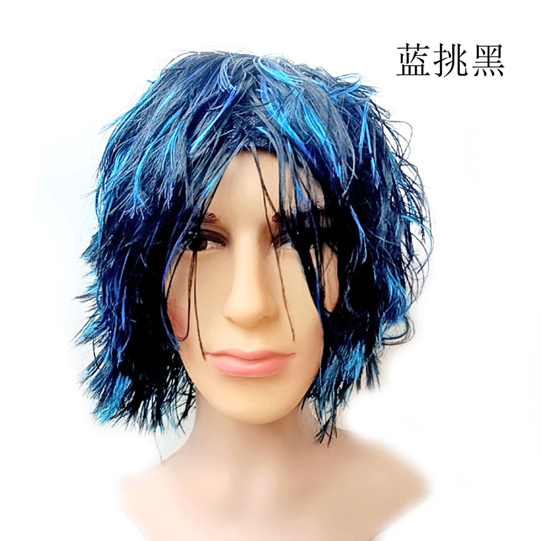 时尚逼真短直发套乞丐流浪汉拾荒者老板乞丐舞台表演造型假发道具