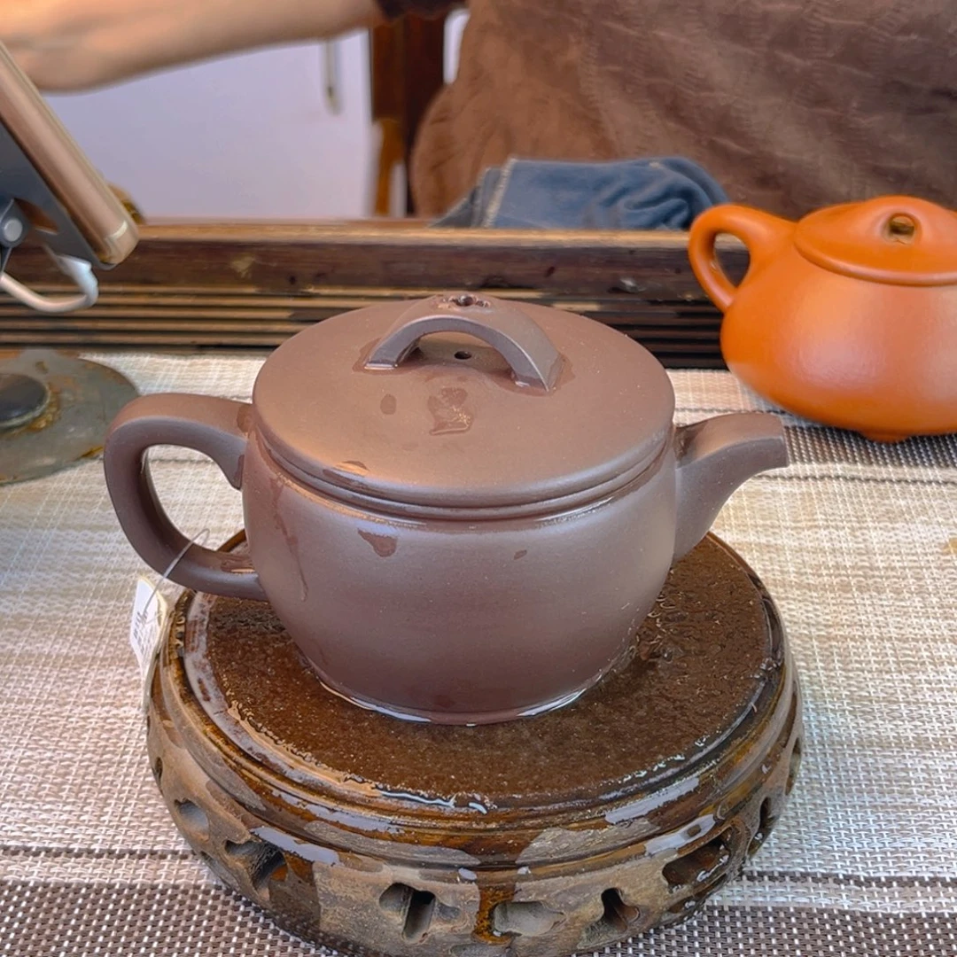 紫砂茶壶老紫泥200cc