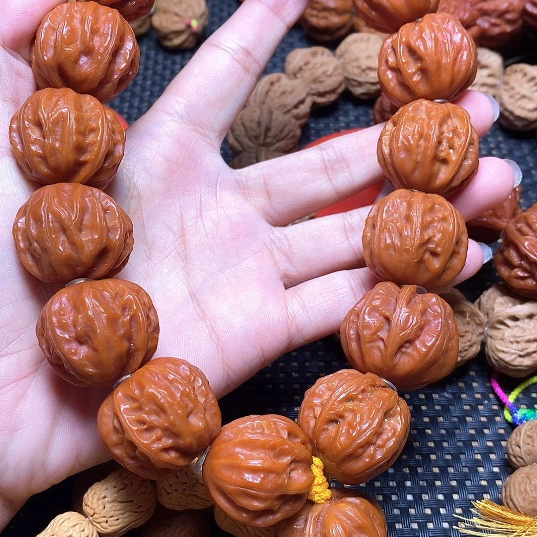 乾***）手串文玩核桃粗筋八棱手持