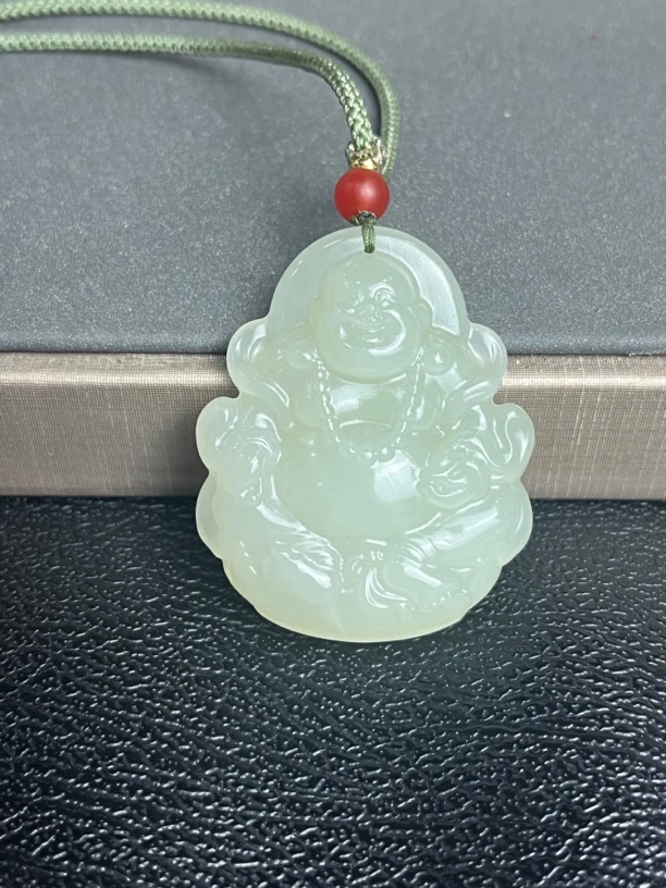 和田玉大肚弥勒佛公380