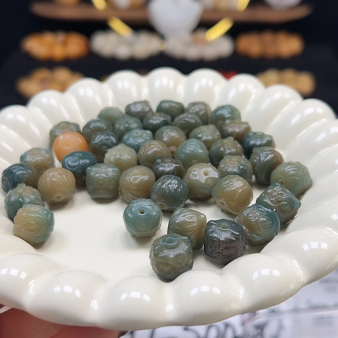 菩提根/象牙果手串卡13绿年售30颗