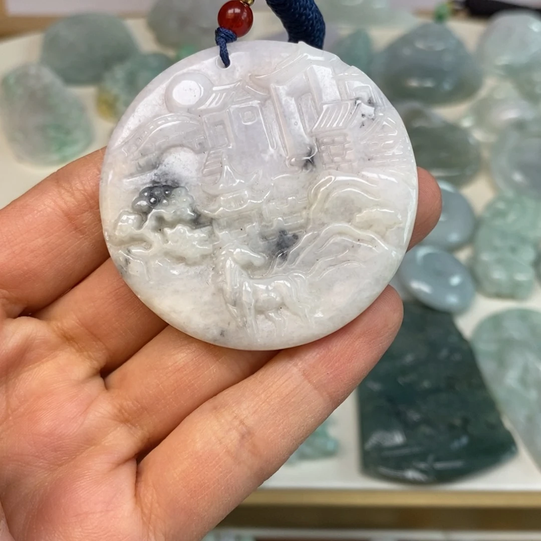 翡翠颈饰未镶嵌前程似锦