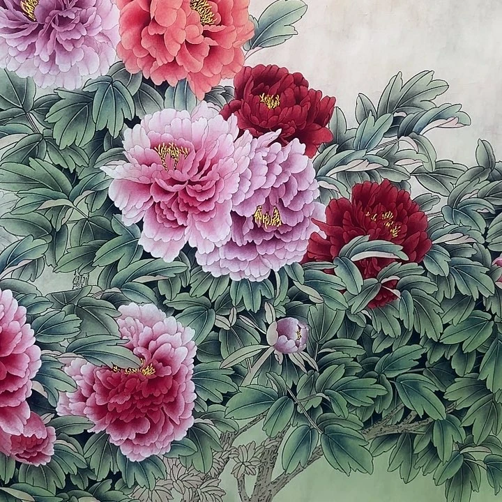 国画竹*牡丹155588888888885555