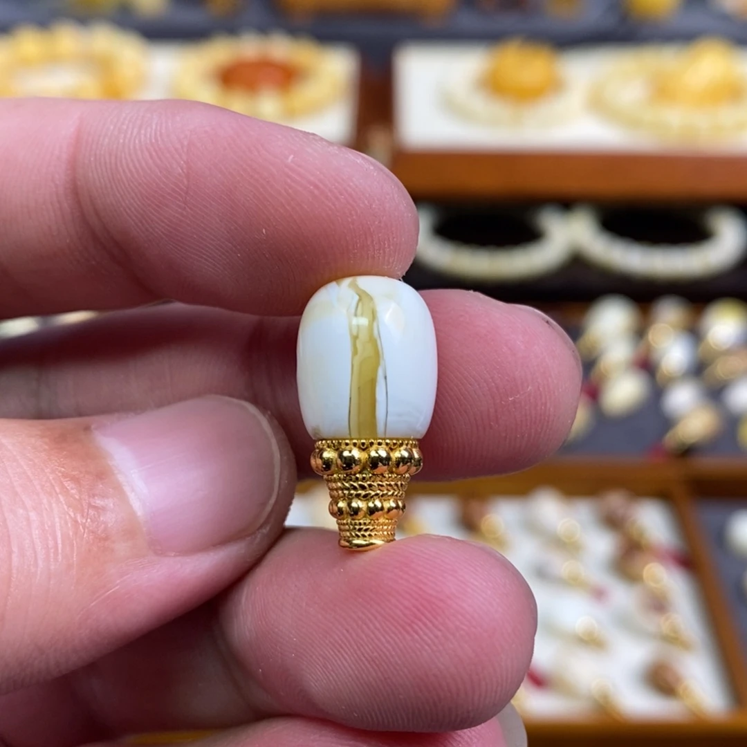 f***t蜜蜡未镶嵌裸石配饰三通