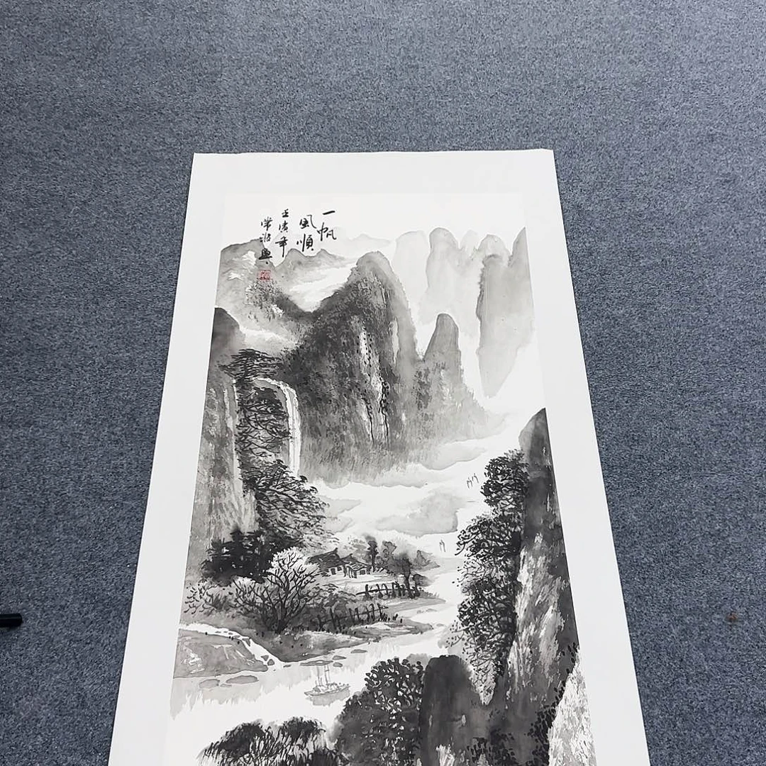 国画作品小姐姐放漏中