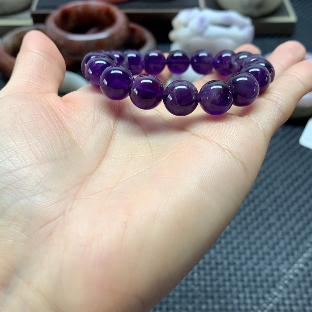 石英岩玉未镶嵌手镯紫水晶