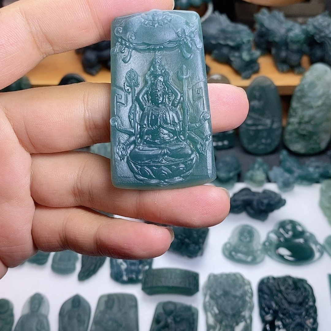 定制翡翠未镶嵌千手
