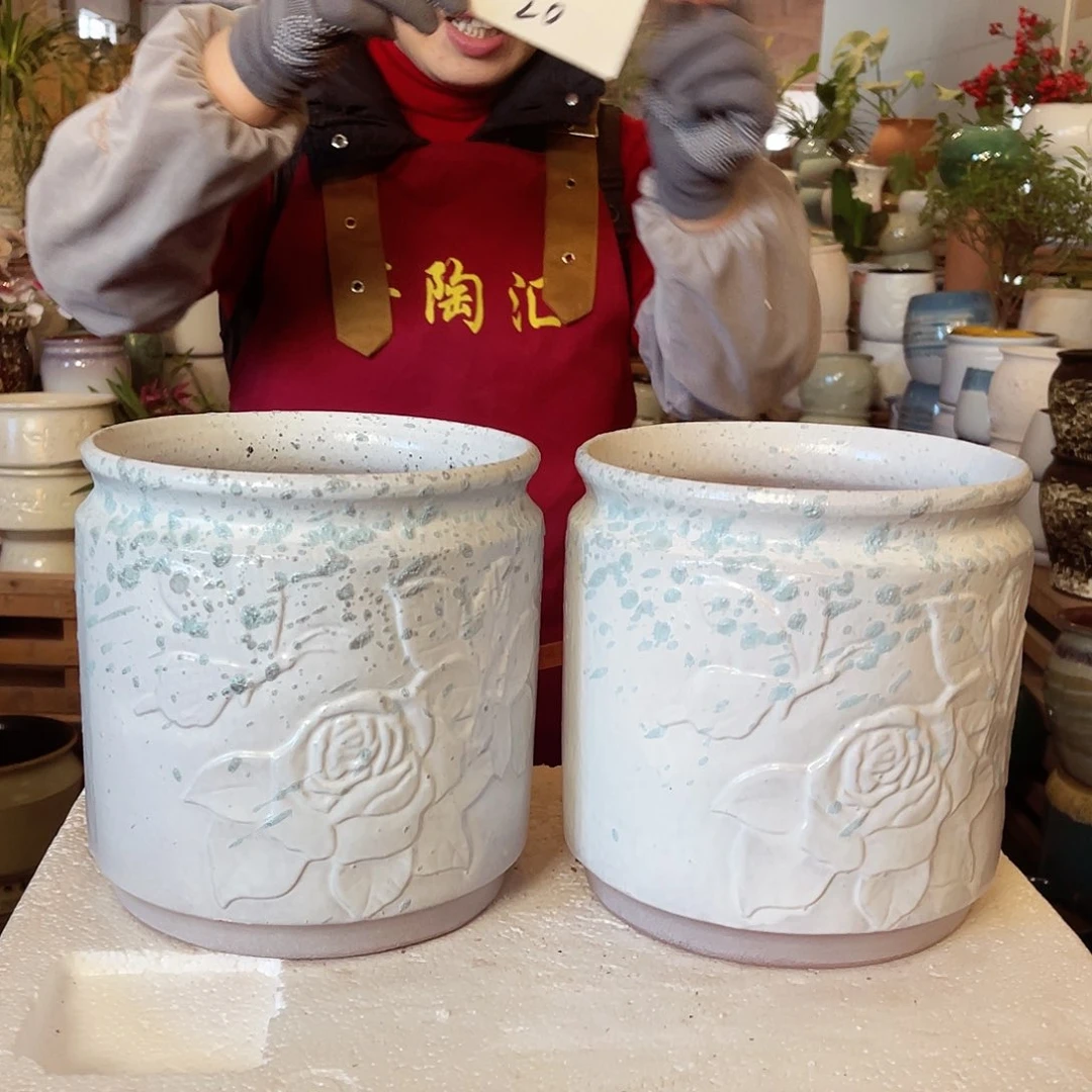 紫砂花盆高度20口径20