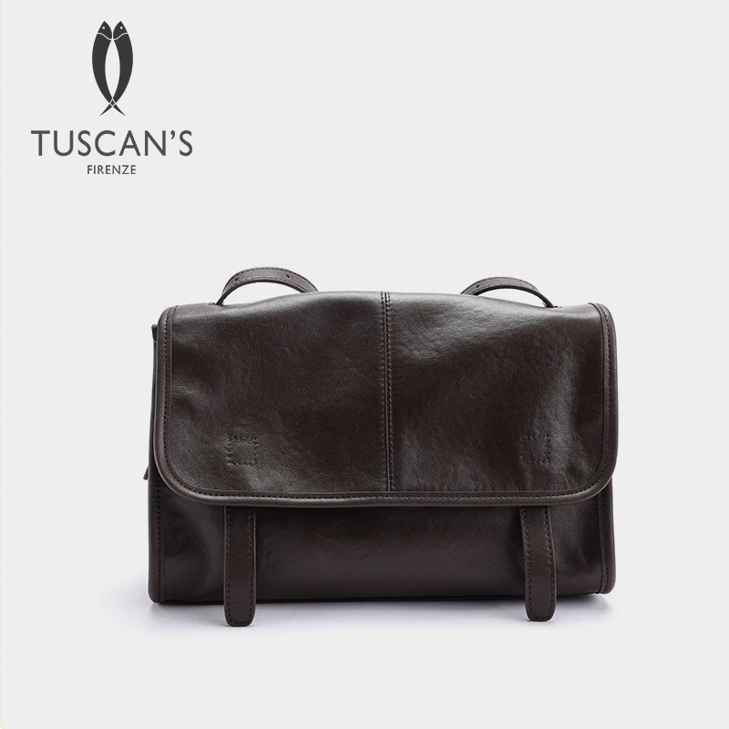 TUSCAN'S经典女士百搭通勤单肩包邮差包气质简约斜挎包时代双鱼