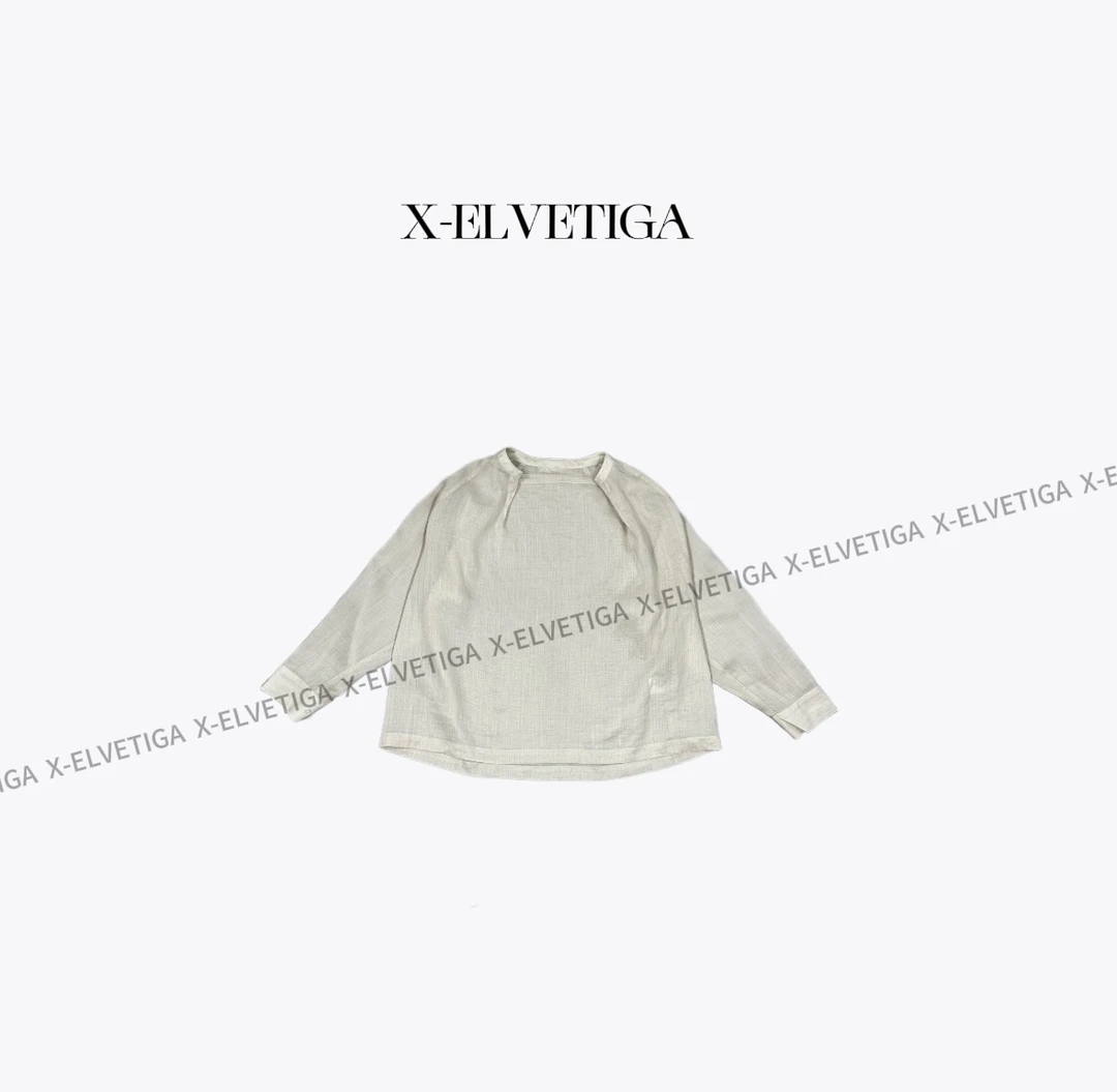 【X-ELVETIGA】艺术衬衫/超舒适无物感简约系长袖麻料设计感衬衫