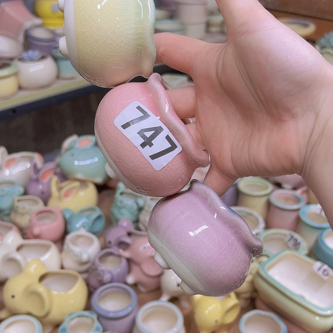 陶瓷花盆当场满12包邮