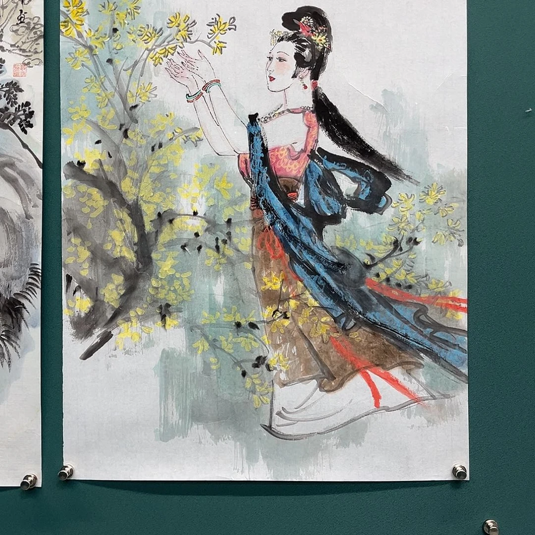 国画艺术家真人手绘