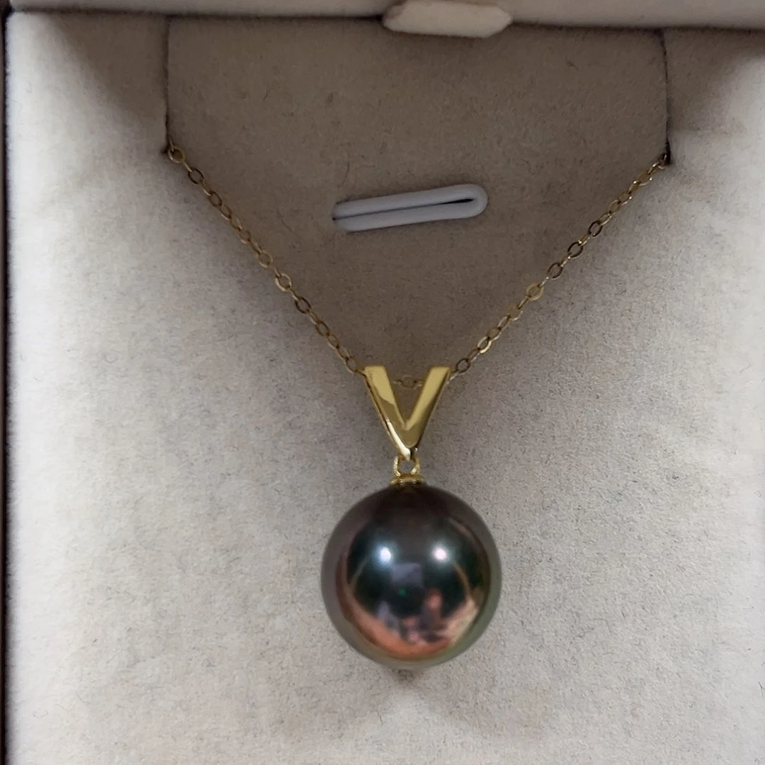 坠链均925银无镶嵌福利款淡水珠吊坠（微瑕）13.9mm