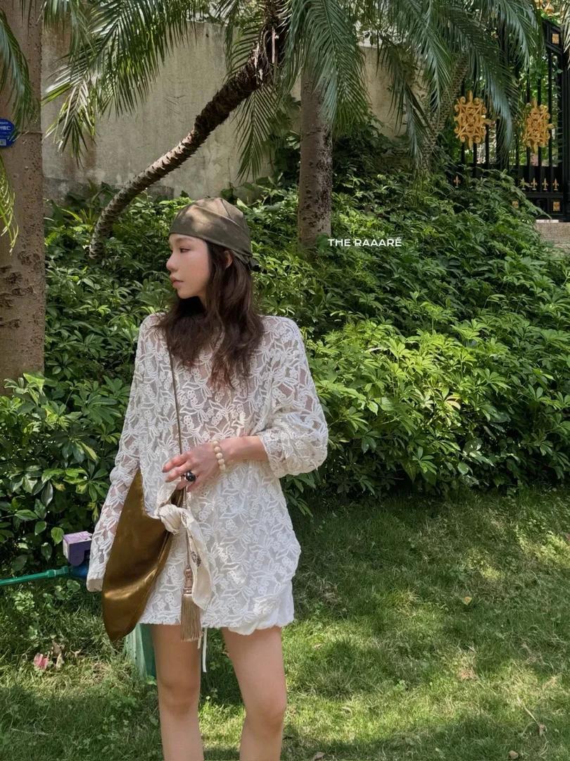 （福利008）69681依美丁时尚镂空针织长袖上衣