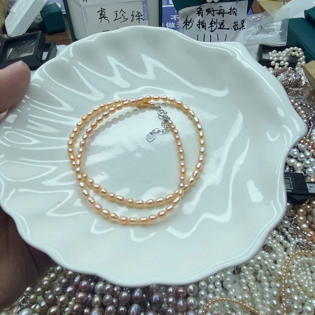 银S925镶嵌天然淡水珍珠无人工干预淡水珍珠18