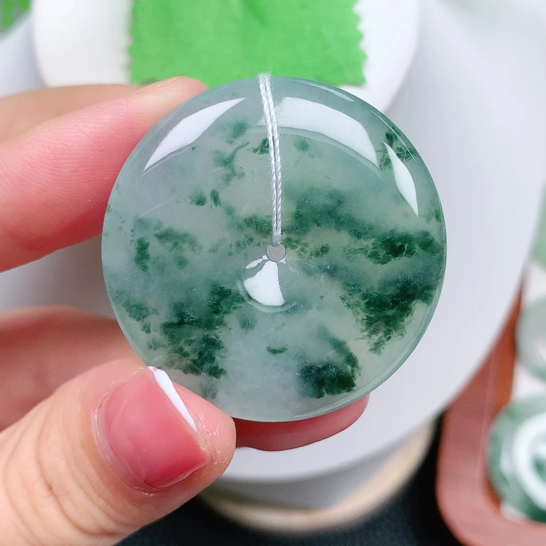 翡翠未镶嵌颈饰平安36.8-6