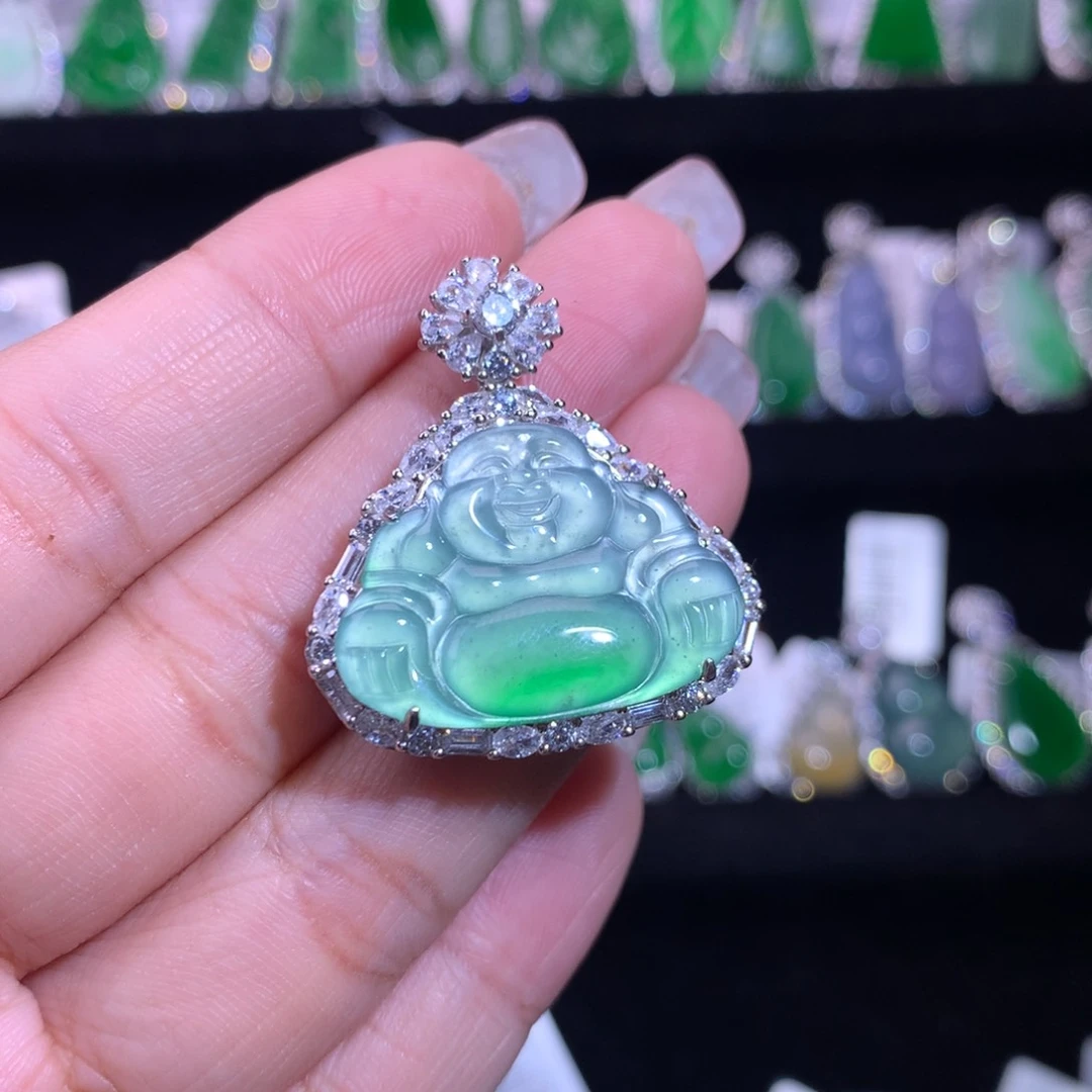 【闪购商品】颈饰银S925镶嵌翡翠