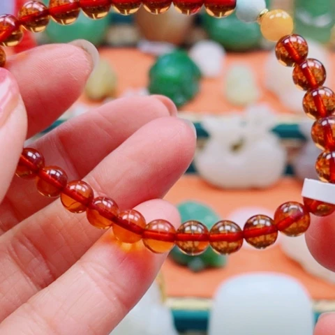血珀手链未镶嵌多样性发货一件