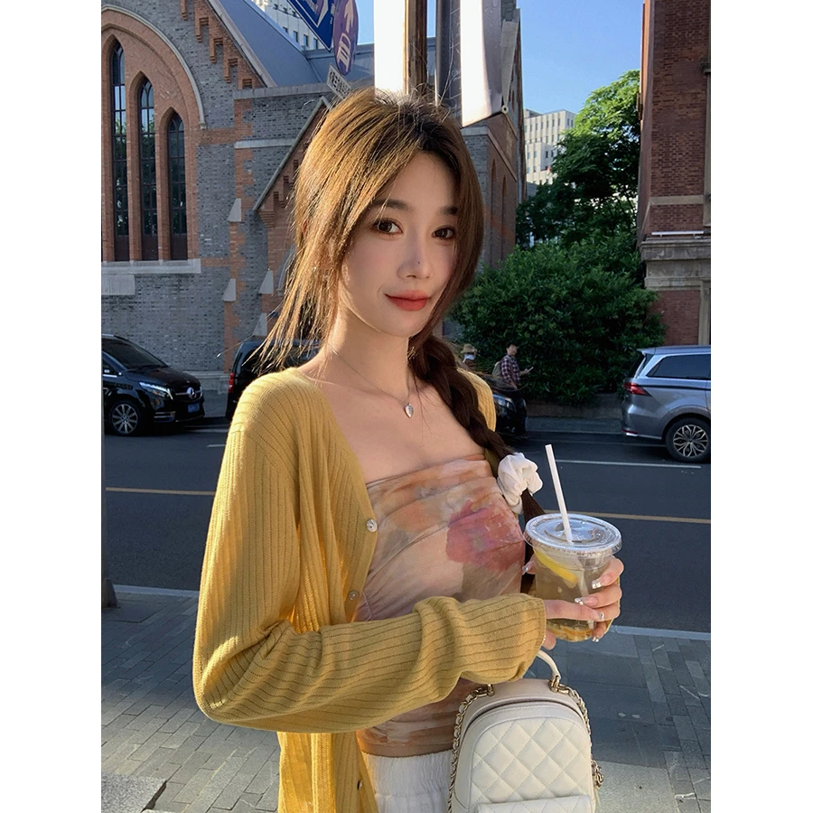 张贝贝 精致桑蚕丝绵羊毛 天丝针织防晒开衫 奢美透感