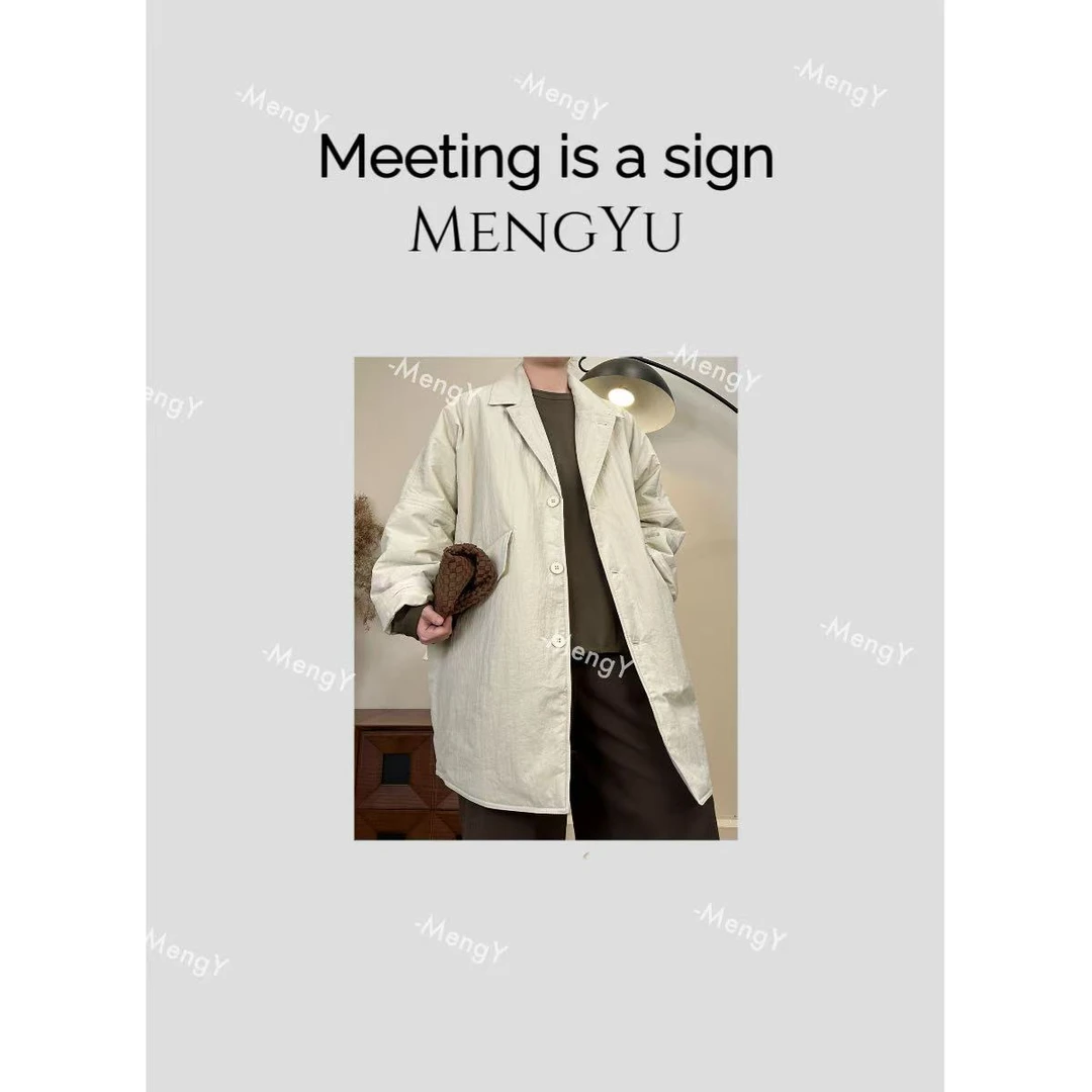 梦煜家【旷野密语】日系复古宽松保暖西装领棉服外套/2025冬