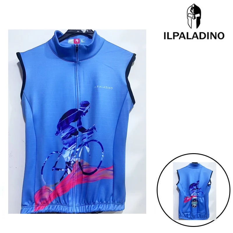 SQ 169【 蓝单车加绒马甲女士】ILPALADINO骑行服无袖春秋冬