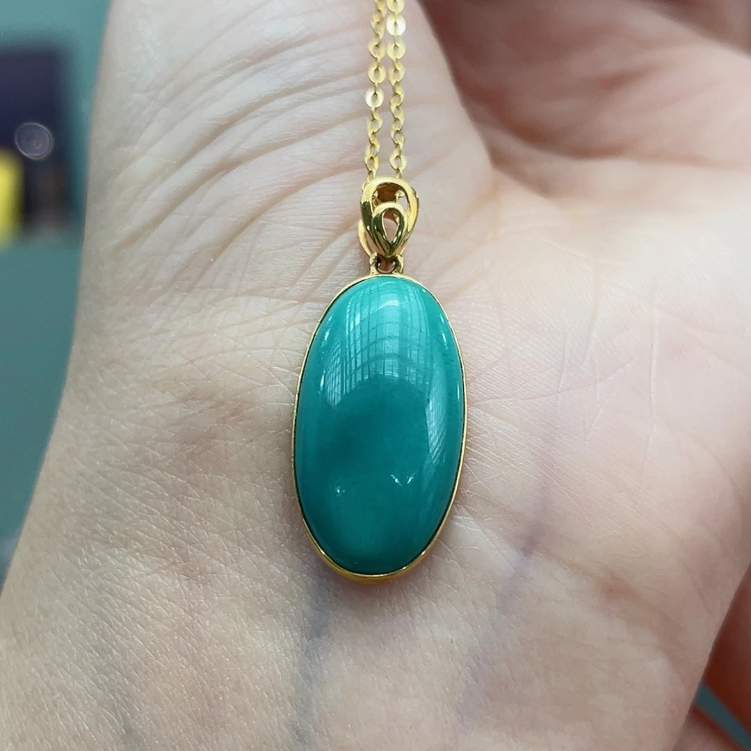 绿松石颈饰18K金镶嵌