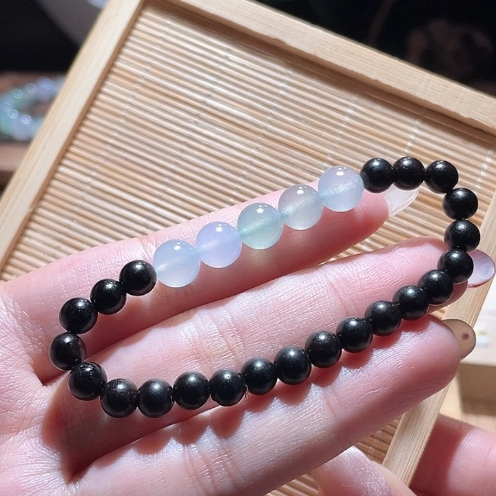 翡翠手链未镶嵌卡8高冰