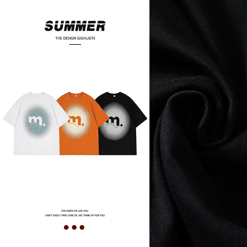 罗宾汉官方旗舰店水洗短袖字母夏季日常薄款T恤情侣速干