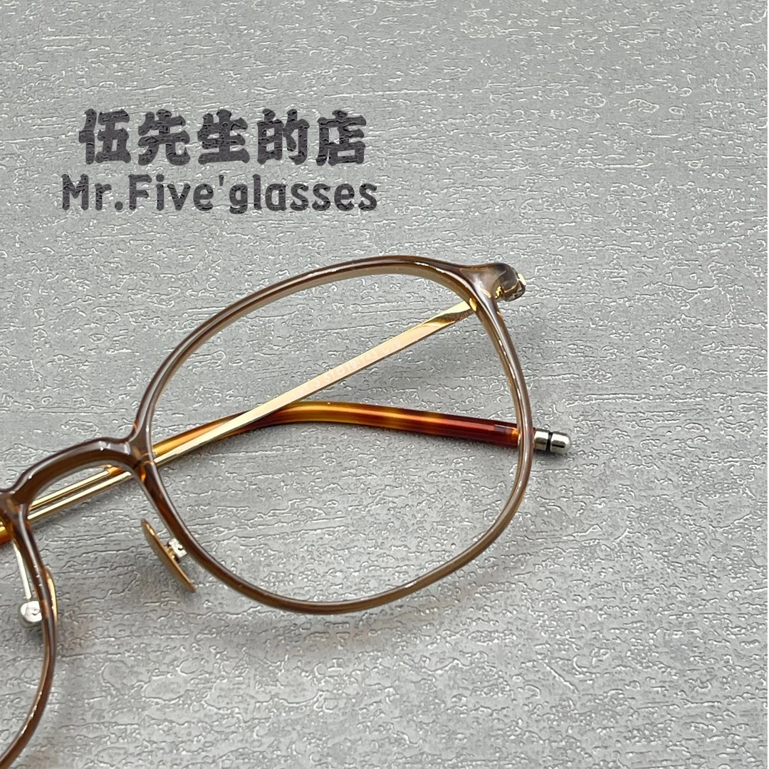 卡琳同款百搭潮流复古超轻韩版平光网红圆框平光圆脸大框方框钛架
