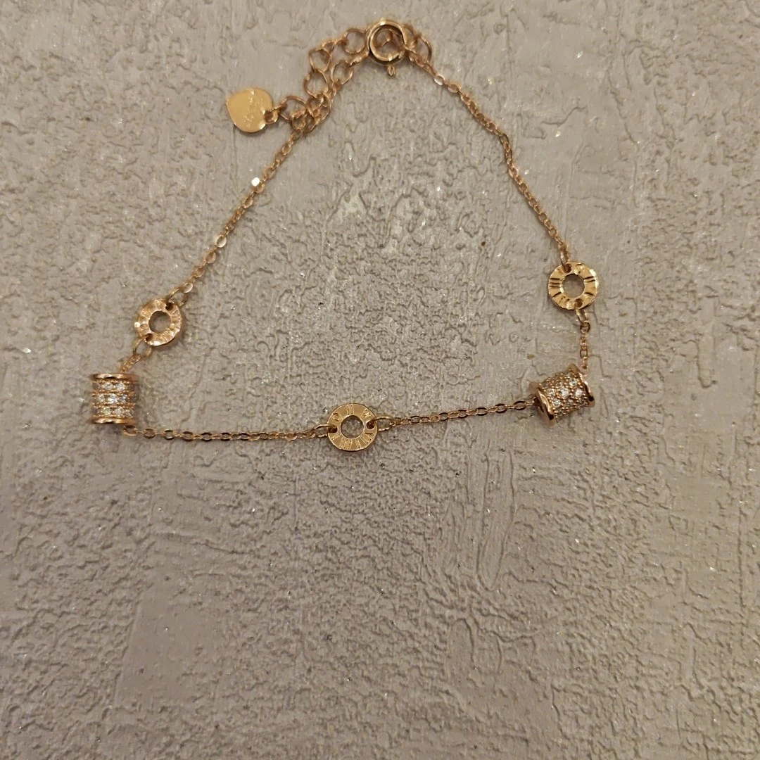 铜合金手链 金色小蛮腰轻奢精致小众镶钻a50