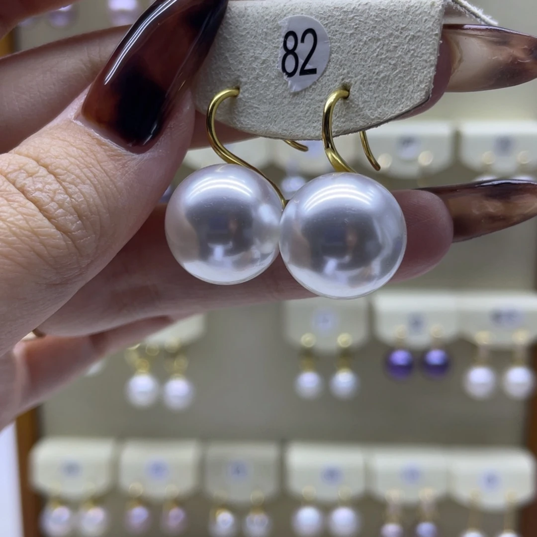 淡水珍珠耳饰银S925镶嵌