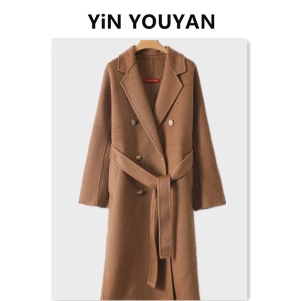 101801长青款经典必入骆驼绒大衣长款