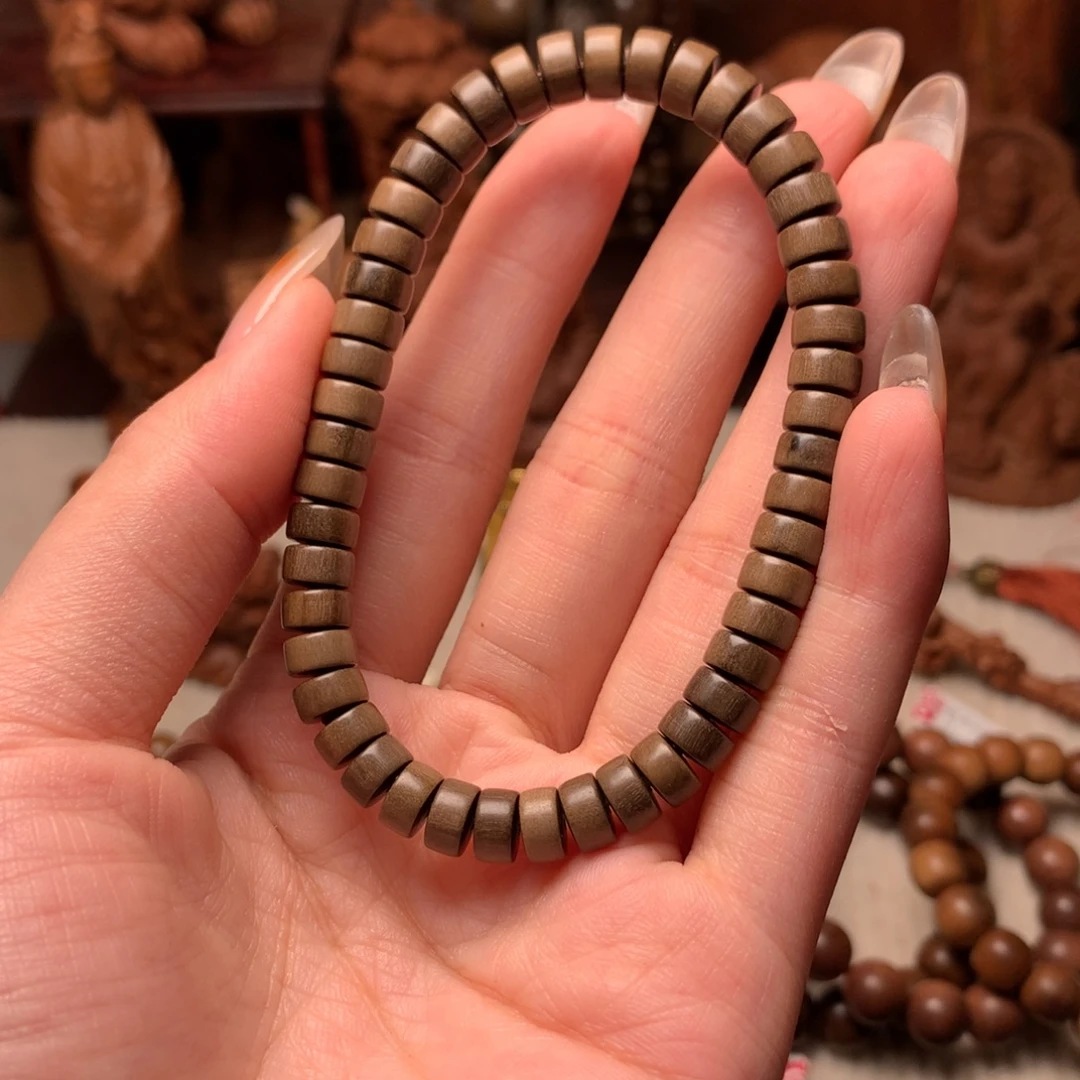 檀香木手串/手链老山檀香7×4阴沉药片珠