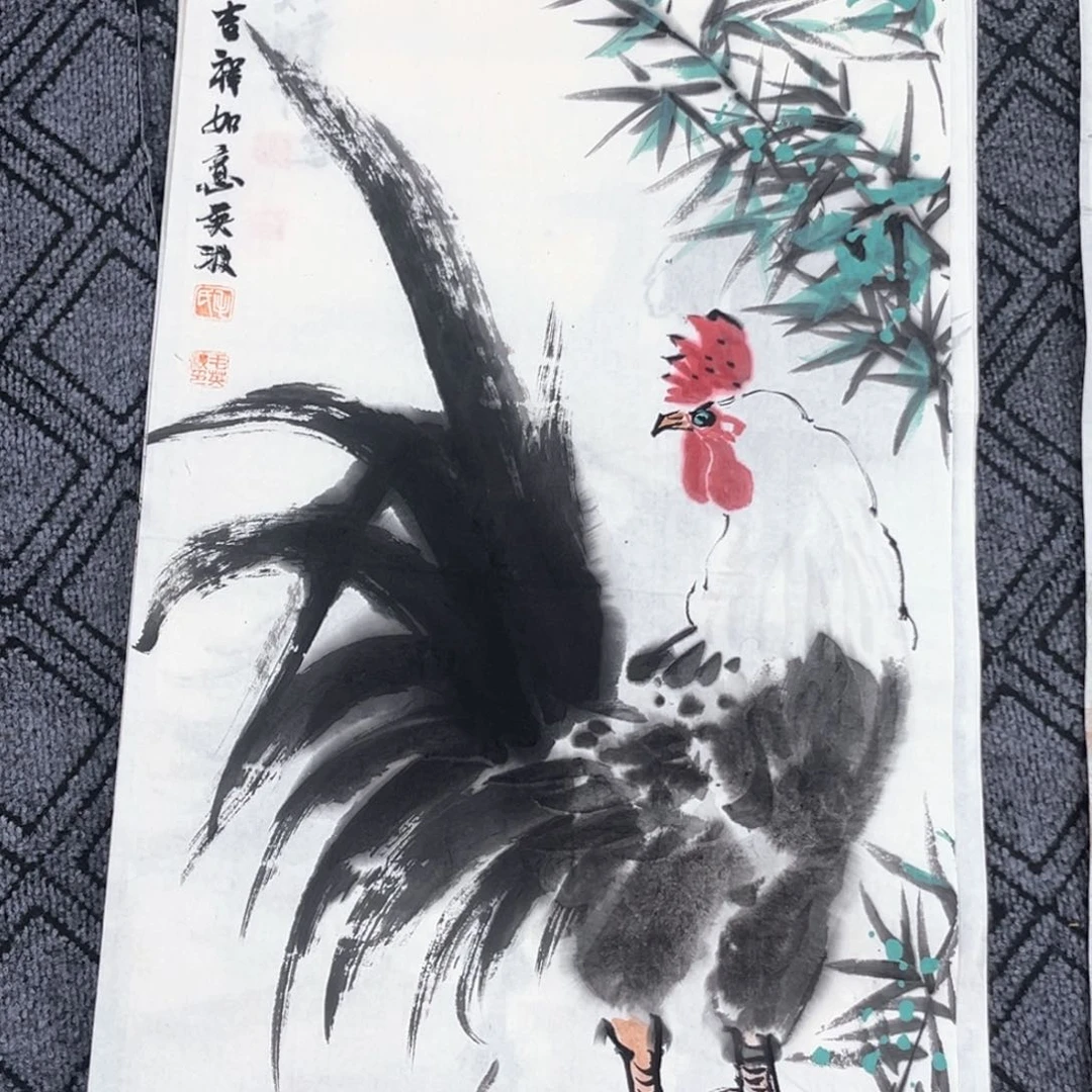 华***哥国画毛英波老师花鸟三尺正