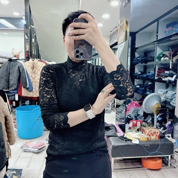 高弹力镂空蕾丝气质上衣打底衣5910品