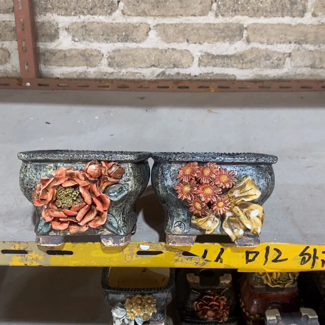 红陶青藤花器多肉花盆