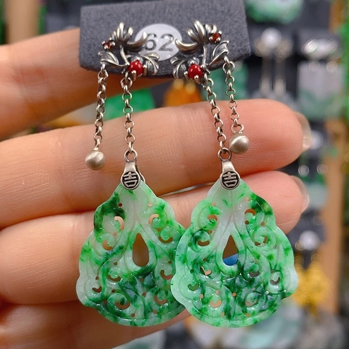 翡翠未镶嵌耳饰翡翠