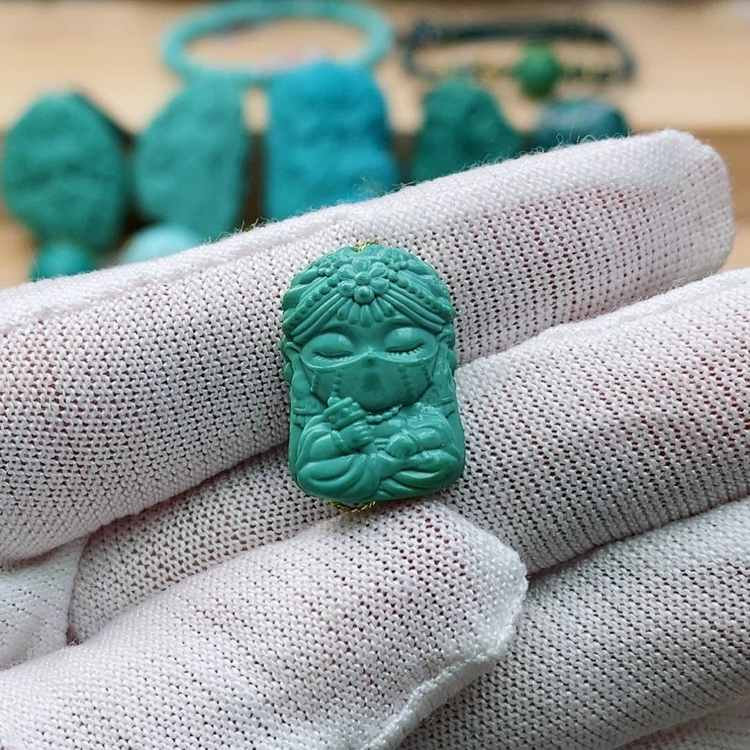 未镶嵌绿松石珠宝奇石