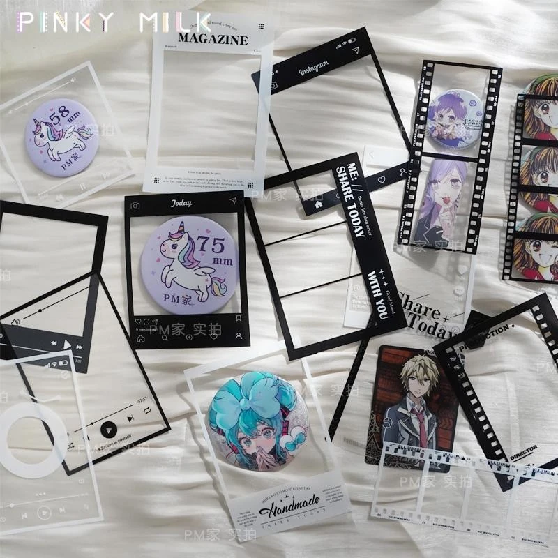 PM谷美透卡摄影框ins小卡证件照胶片拍照道具吧唧音乐播放器展示