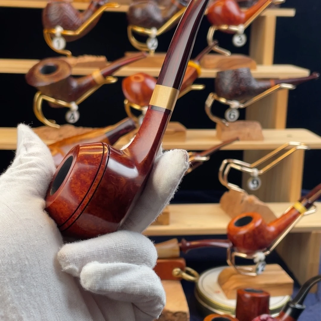 忍***度石楠木烟斗手工牛头