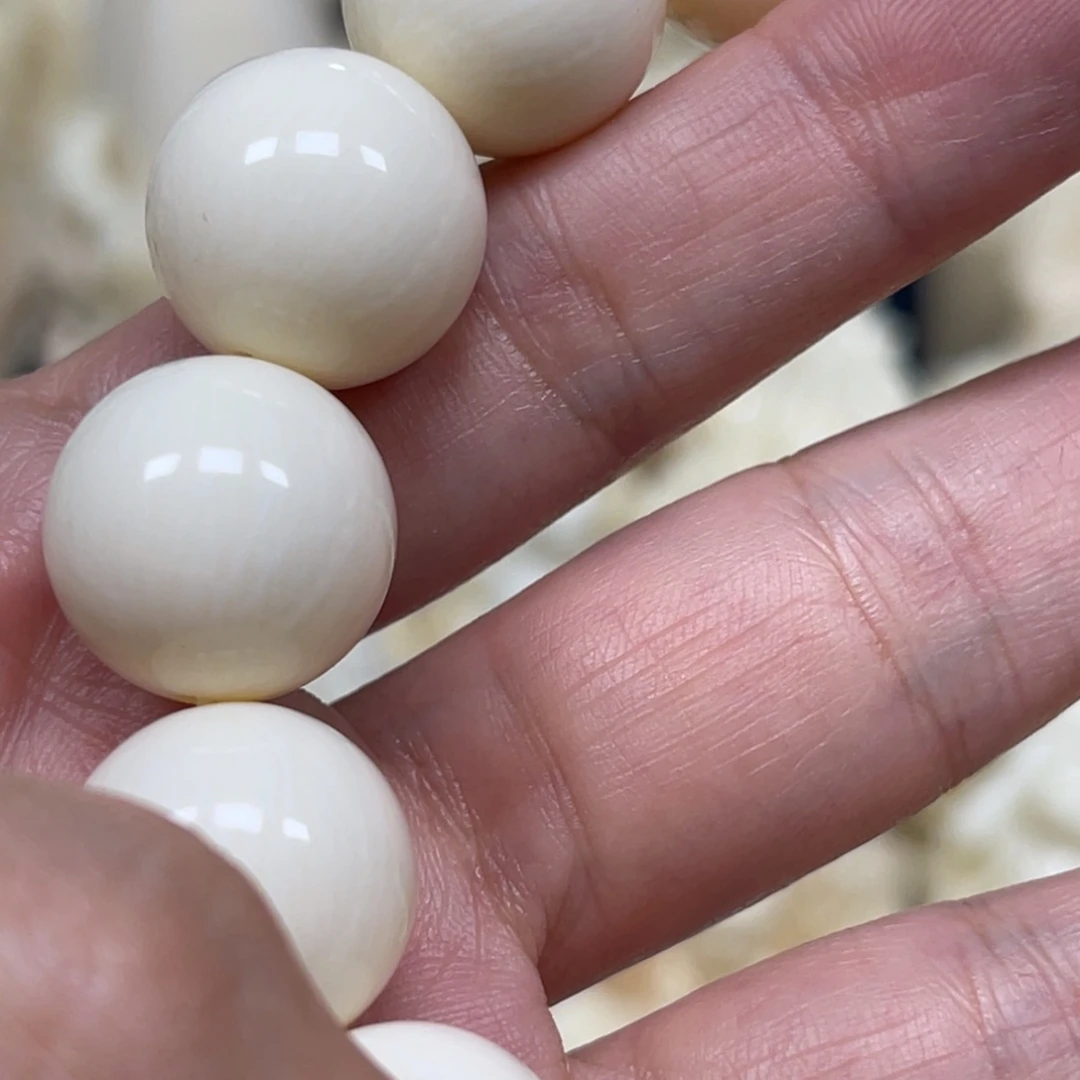 故***！把件猛犸象牙圆珠1.4