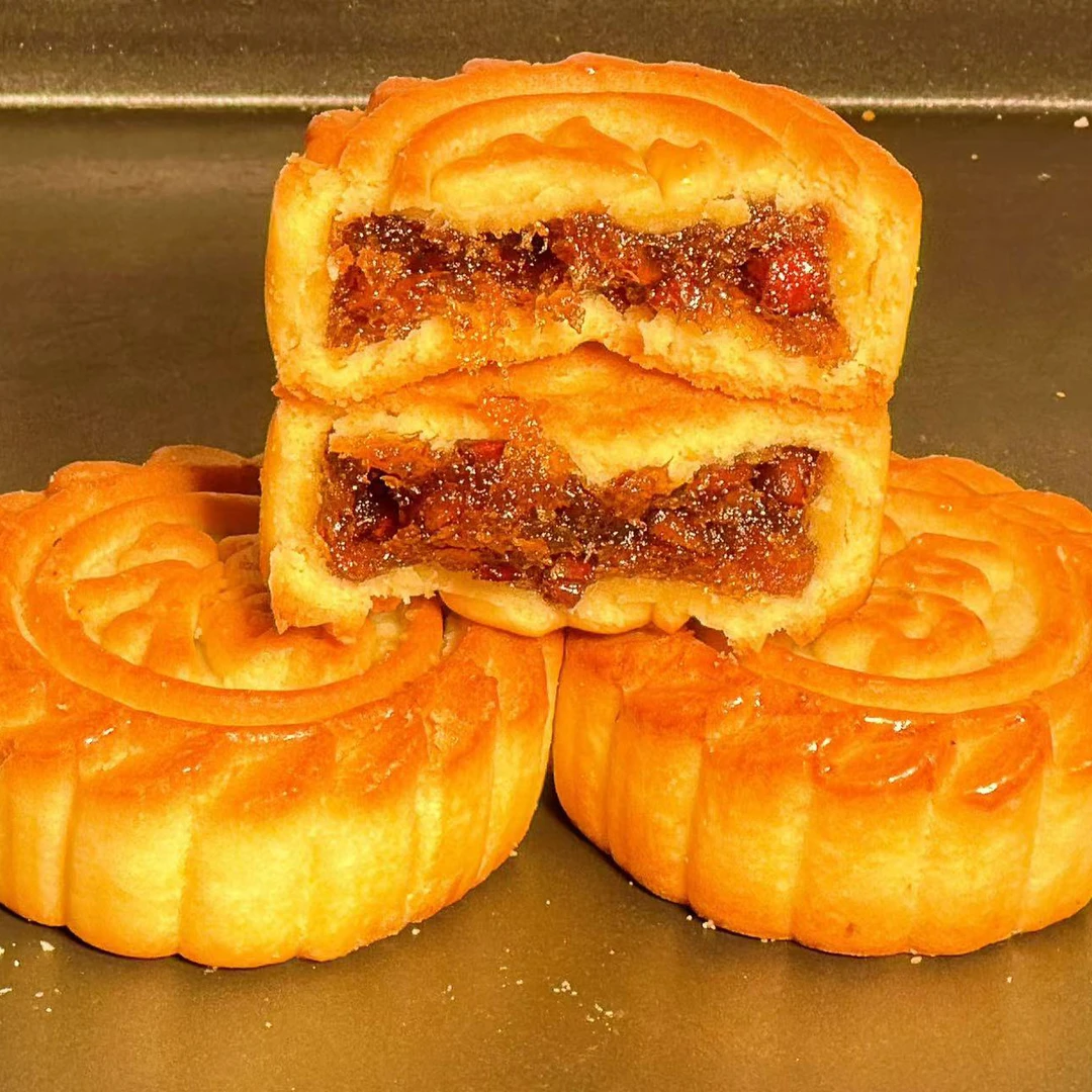 谷恩昌正宗神池胡麻油月饼蛋皮多口味传统老式手工制作新鲜出炉