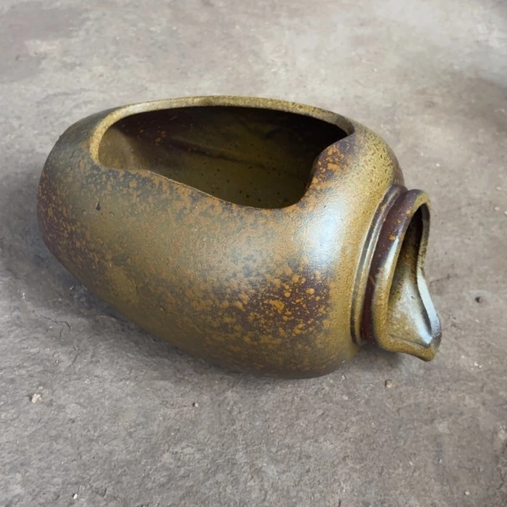 紫砂花盆口径16/27/17进水口2厘米