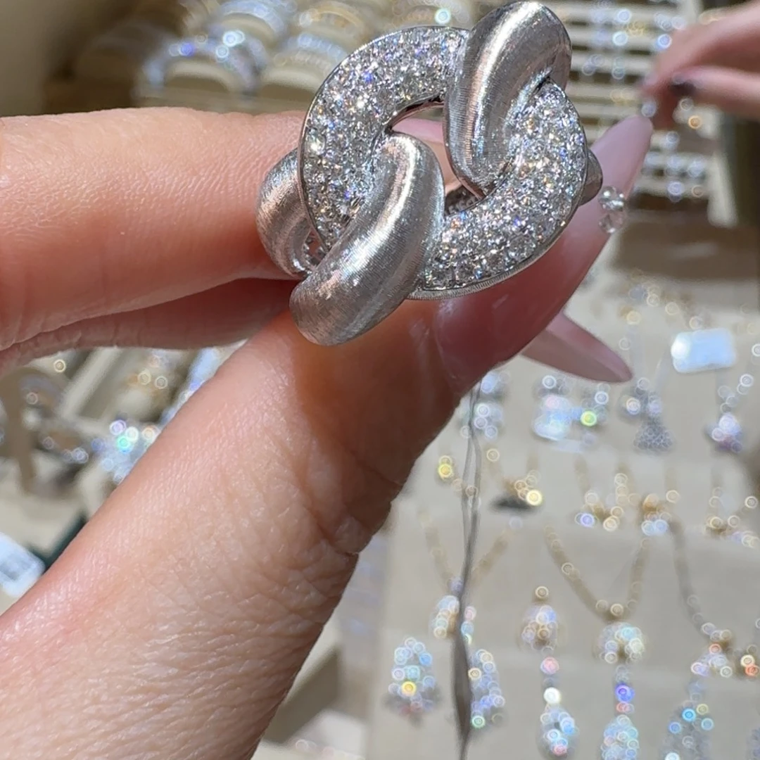 钻石18K金镶嵌戒指/指环