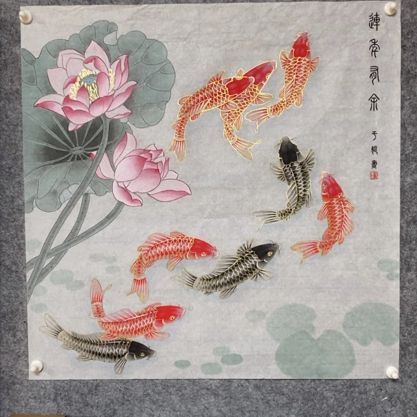 【闪购商品】国画岁**好手绘国画工笔带框