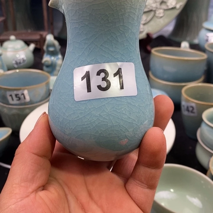 公道杯国*人原馆釉原产地汝瓷精品